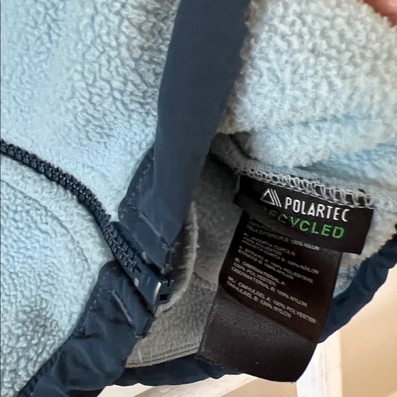 The North Face vintage Dinali bay Blue Hooded Fleece Jacket size small - Picture 6 of 8